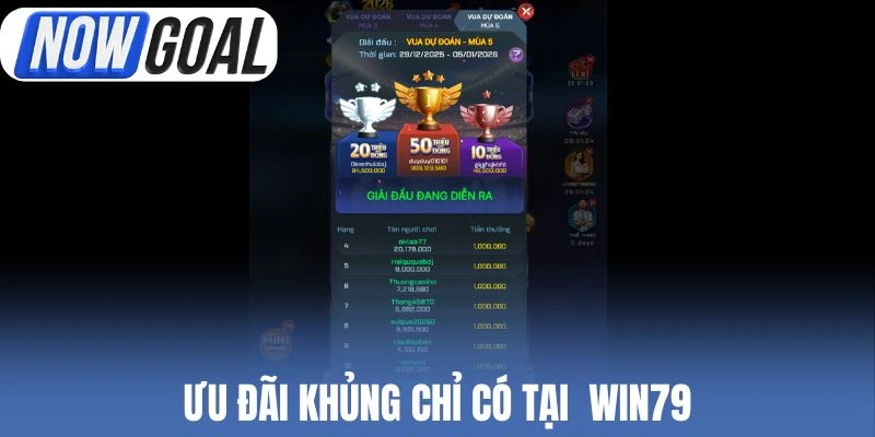 Ưu đãi khủng chỉ có tại Win79